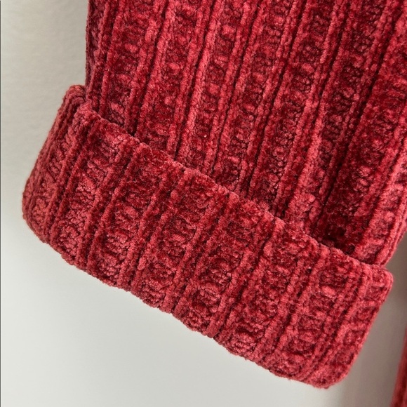 Papillon Academia Textured Knit 3/4 Sleeve Sweater Dress Medium Red Pockets - Picture 10 of 15